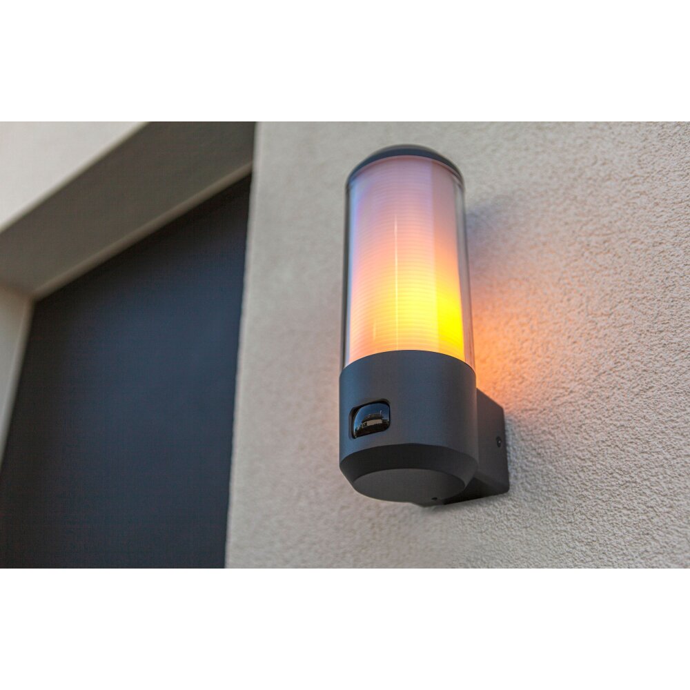 Lutec Heros Aplique para exterior Antracita, 1 luz, Sensor de movimiento main product photo