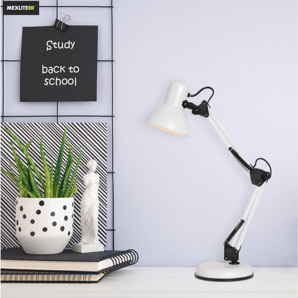 Steinhauer Study Lámpara de mesa Blanca, 1 luz main product photo