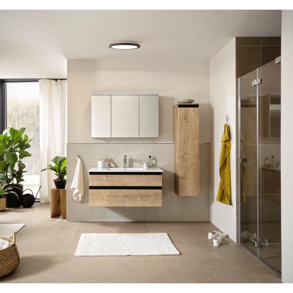 SCHÖNER WOHNEN-Kollektion Flat Lámpara de Techo LED Negro, Blanca, 1 luz main product photo