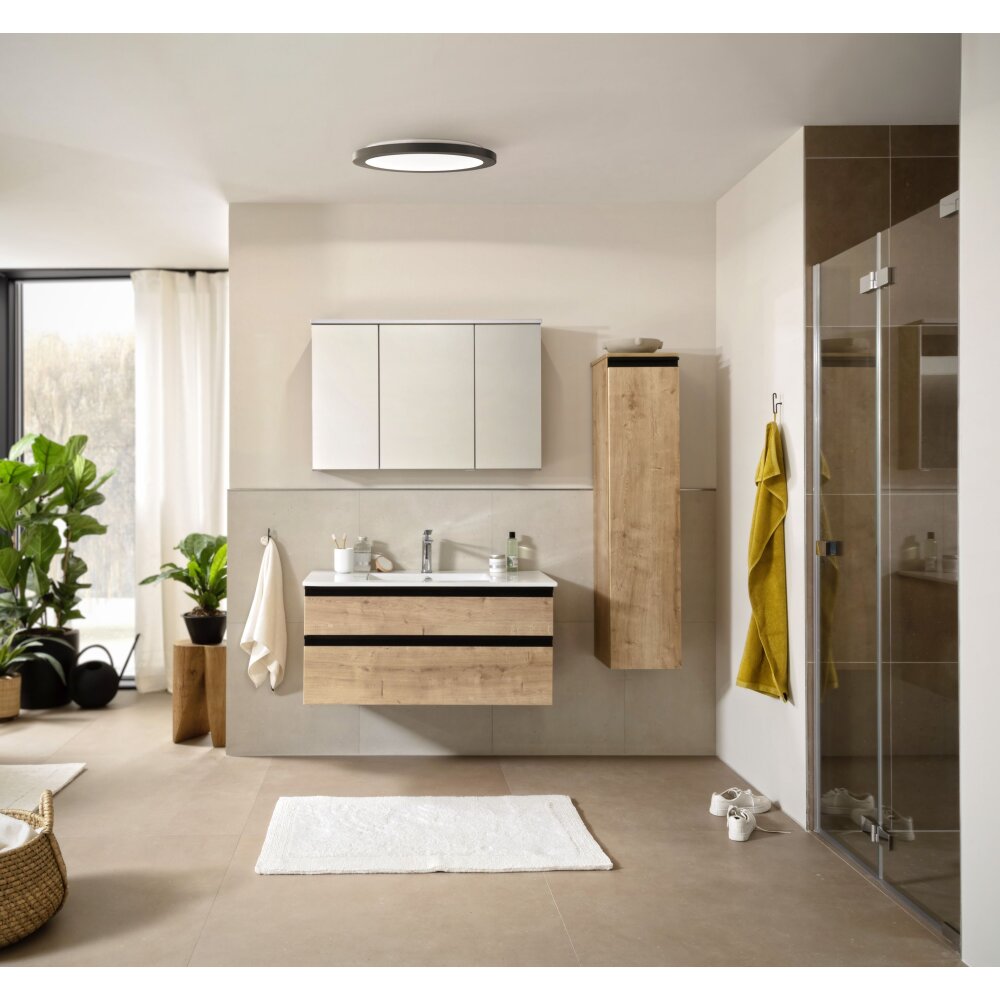 SCHÖNER WOHNEN-Kollektion Flat Lámpara de Techo LED Negro, Blanca, 1 luz main product photo