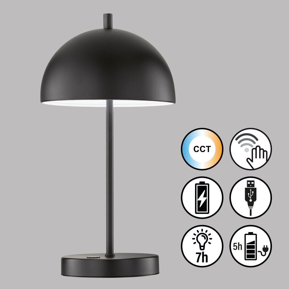 SCHÖNER WOHNEN-Kollektion Kia Lámpara de mesa LED Negro, 1 luz main product photo