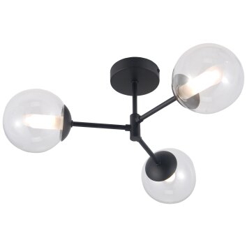 Brilliant Gitse Lámpara de Techo Negro, 3 luces