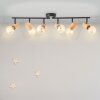 Brilliant Kerry Lámpara de Techo Crudo, Negro, 6 luces