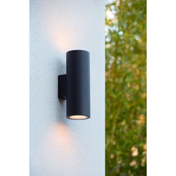 Lucide VOLANTIS Aplique para exterior Negro, 2 luces