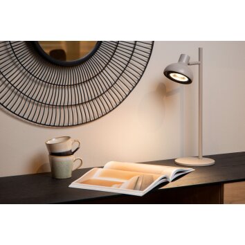 Lucide SENSAS Lámpara de mesa Beige, 1 luz