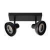 Lucide SENSAS Lámpara de Techo Negro, 2 luces