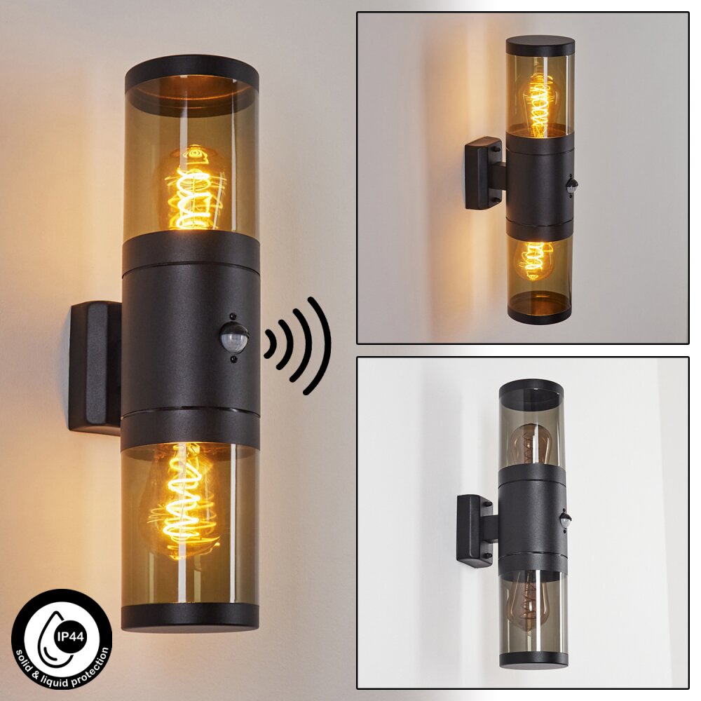 Tolsona Aplique para exterior Negro, 2 luces, Sensor de movimiento main product photo