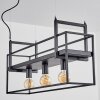 Victorine Lámpara Colgante Cromo, Negro, 3 luces