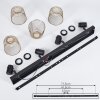Guitton Lámpara de Techo Negro, 4 luces