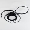 Olok Lámpara de Techo LED Negro, 1 luz, Mando a distancia