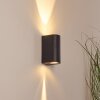 Komoren Aplique para exterior LED Negro, 2 luces