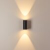 Komoren Aplique para exterior LED Negro, 2 luces