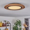 Salmi Lámpara de Techo LED Color madera, Negro, 1 luz