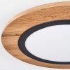 Salmi Lámpara de Techo LED Color madera, Negro, 1 luz