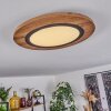 Salmi Lámpara de Techo LED Color madera, Negro, 1 luz