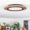 Salmi Lámpara de Techo LED Color madera, Negro, 1 luz