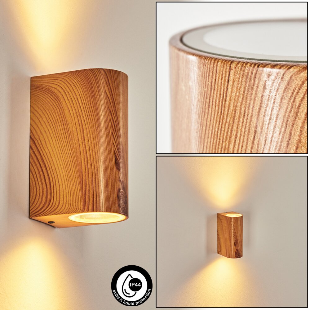 Skaabu Aplique para exterior Marrón, Color madera, 2 luces main product photo