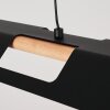 Milot Lámpara Colgante LED Crudo, Negro, 1 luz