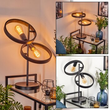 Theareabarivat Lámpara de mesa Antracita, 2 luces