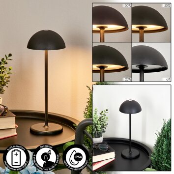 Pelaro Lámpara de mesa LED Negro, 1 luz