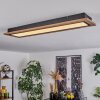 Salmi Lámpara de Techo LED Color madera, Negro, 1 luz, Mando a distancia