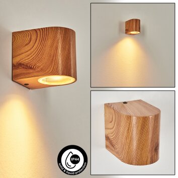 Skaabu Aplique para exterior Color madera, 1 luz