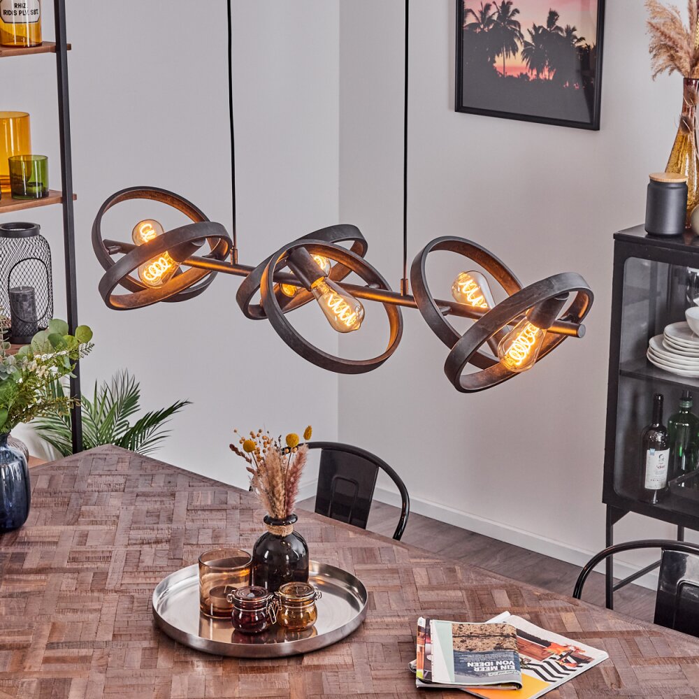 Theareabarivat Lámpara Colgante Antracita, 6 luces main product photo