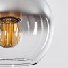 Koyoto Lámpara Colgante Cristal 15 cm dorado, Negro, 1 luz