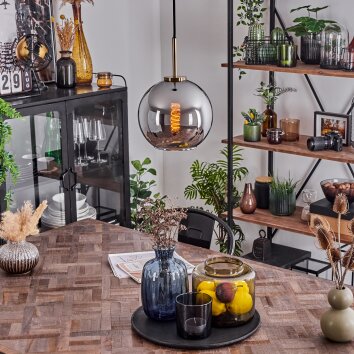 Koyoto Lámpara Colgante Cristal 20 cm Latón antiguo, 1 luz