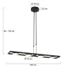 Steinhauer Soleil Lámpara Colgante LED Negro, 4 luces