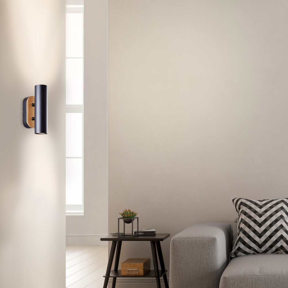 Brilliant Niels Aplique Crudo, Negro, 2 luces main product photo