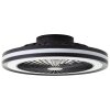Brilliant Palmero Ventilador de techo Negro, 1 luz, Mando a distancia, Cambia de color