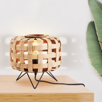 Brilliant Woodline Lámpara de mesa Negro, 1 luz