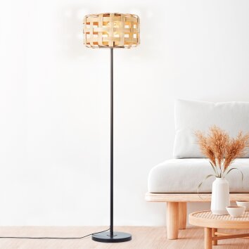 Brilliant Woodline Lámpara de Pie Negro, 1 luz