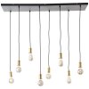 Brilliant Darcia Lámpara Colgante Negro, 8 luces