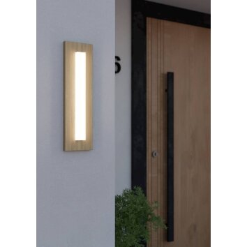 Eglo BITETTO Aplique para exterior LED Color madera, 1 luz