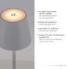 Leuchten-Direkt EURIA Lámpara de mesa LED Blanca, 1 luz