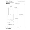 Lucide MARGARY Lámpara Colgante LED Moca, 3 luces