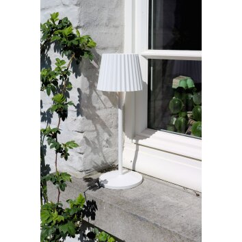 Lucide JUSTINE Lámpara de mesa LED Blanca, 1 luz