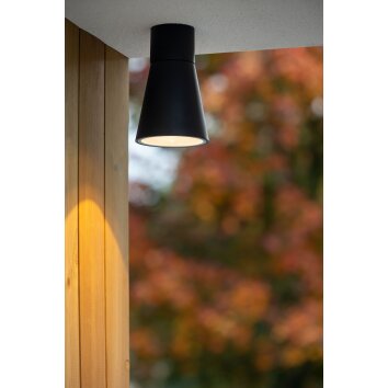 Lucide DERBY Lámpara de techo para exterior LED Negro, 1 luz