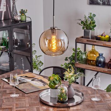 Koyoto Lámpara Colgante Cristal 25 cm Negro, Plata, 1 luz Koyoto Lámpara Colgante Cristal 25 cm Negro, Plata, 1 luz