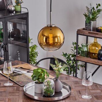 Koyoto Lámpara Colgante Cristal 20 cm Negro, Plata, 1 luz Koyoto Lámpara Colgante Cristal 20 cm Negro, Plata, 1 luz