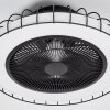 Burmeister Ventilador de techo LED Negro, 1 luz, Mando a distancia