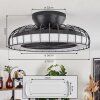 Burmeister Ventilador de techo LED Negro, 1 luz, Mando a distancia