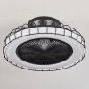 Burmeister Ventilador de techo LED Negro, 1 luz, Mando a distancia