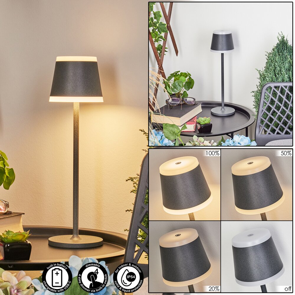 Walt Lámpara de mesa LED Antracita, 1 luz main product photo