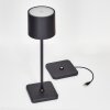 Cajas Lámpara de mesa LED Negro, 1 luz