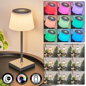 Burzaco Lámpara de mesa LED Antracita, 1 luz, Cambia de color