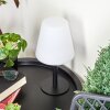 Zoume Solar Lámpara de mesa LED Negro, 8 luces, Cambia de color