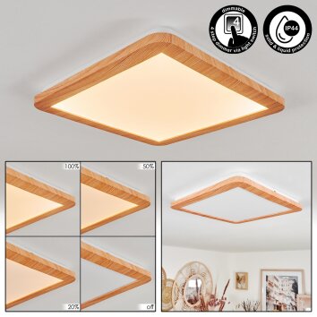 Siguna Lámpara de Techo LED Color madera, 1 luz